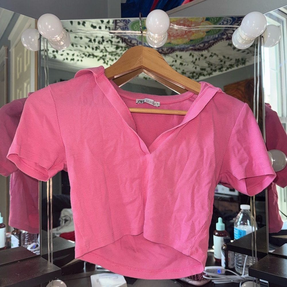 Zara Pink Crop Top